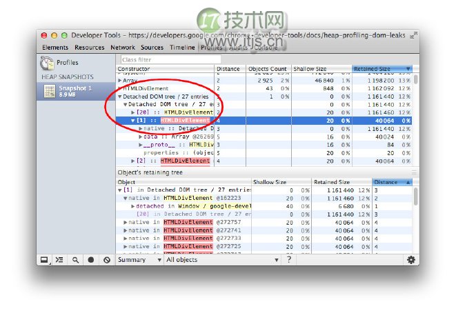 Chrome开发者工具之JavaScript内存分析