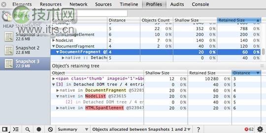 Chrome开发者工具之JavaScript内存分析