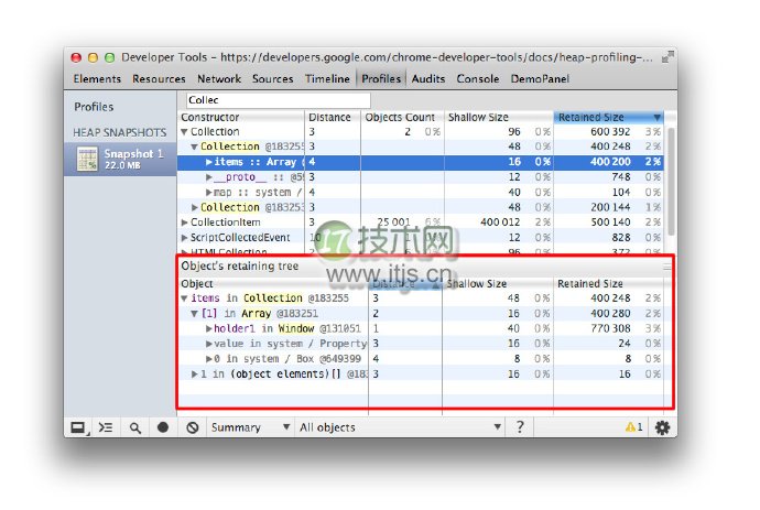 Chrome开发者工具之JavaScript内存分析