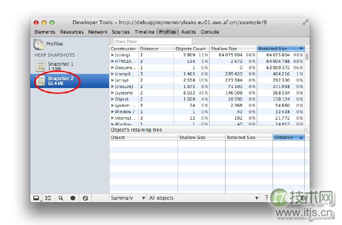 Chrome开发者工具之JavaScript内存分析