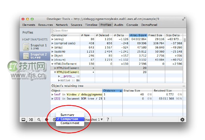 Chrome开发者工具之JavaScript内存分析