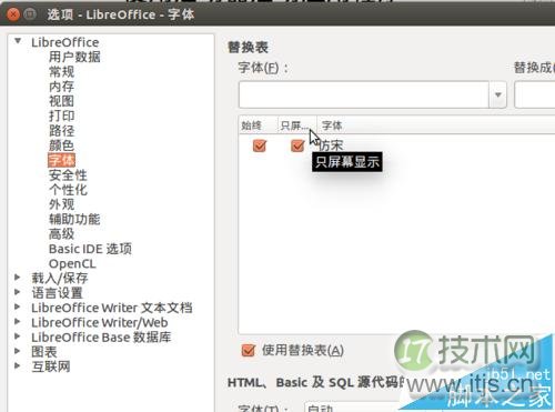 Ubuntu系统中LibreOffice怎么替换显示字体？