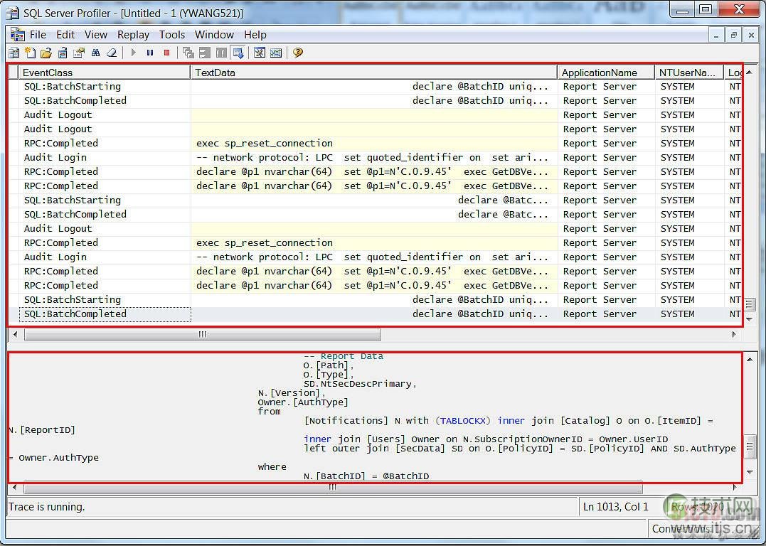 全面掌握SQL Profiler系列2：快速使用(1)