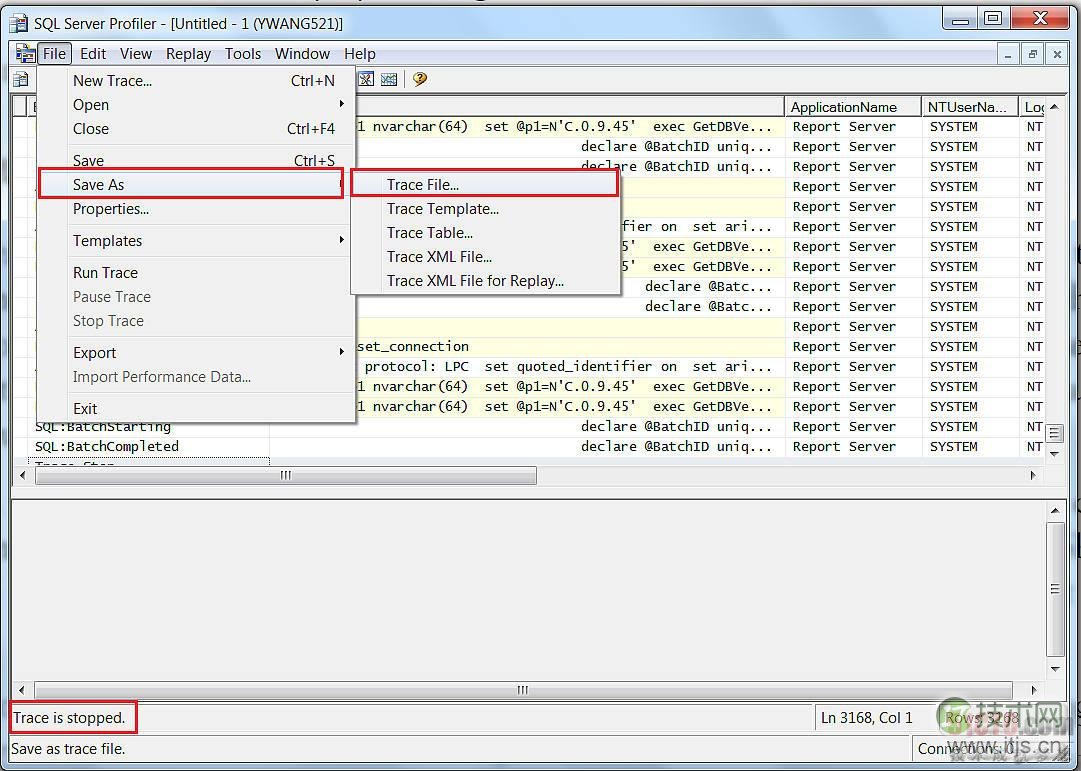 全面掌握SQL Profiler系列2：快速使用(1)